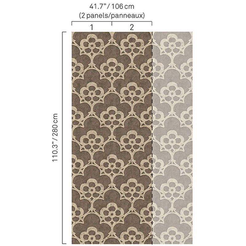 media image for Floral Modern Wallpaper in Copper/Gold 213