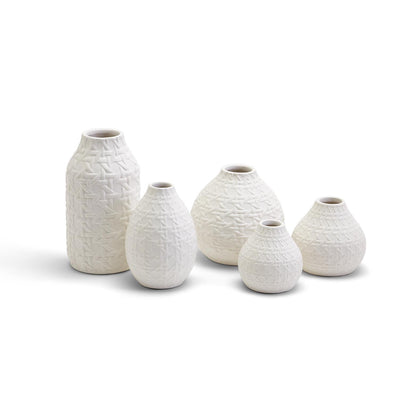 product image for good weavings embossed cane webbing pattern vases set of 5 1 82