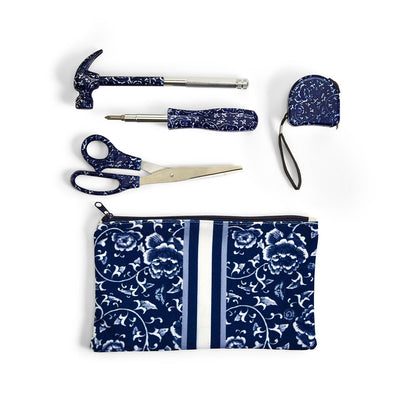 product image for chinoiserie floral pattern tool set in storage pouch 1 74