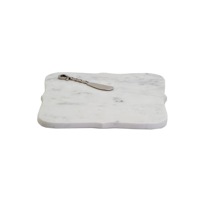 product image for marble arabesque serving tray with cheese spreader 2 3