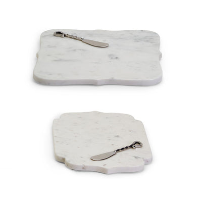 product image for marble arabesque serving tray with cheese spreader 1 4