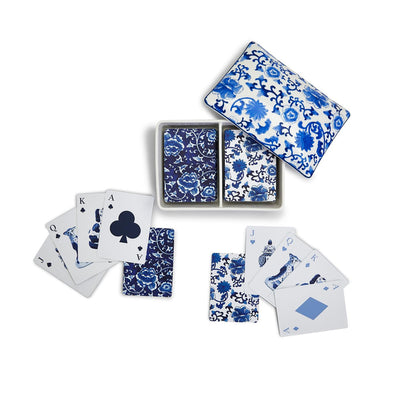 product image for chinoiserie playing cards with ceramic storage box 1 33
