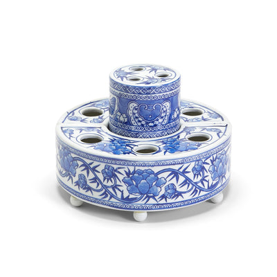 product image of blue and white pavilion hand painted floral arranger 53569 1 552