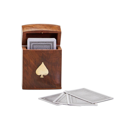 product image for turf club playing card set in hand crafted wooden box 3 9