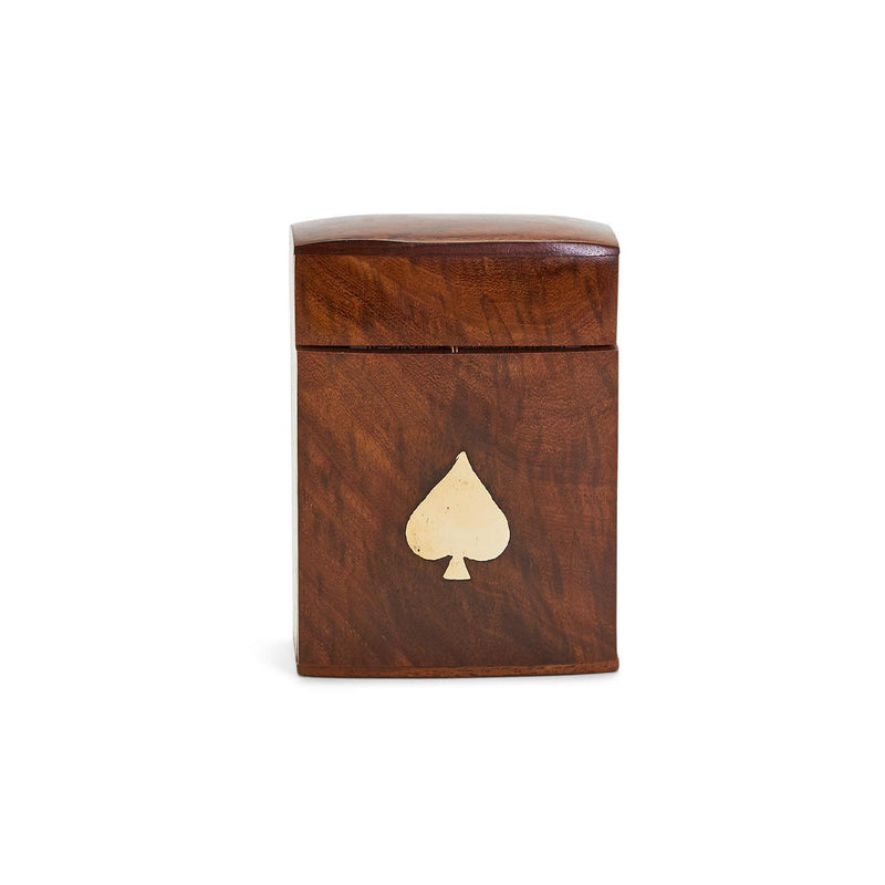 media image for turf club playing card set in hand crafted wooden box 1 250