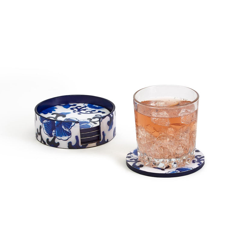media image for blue willow set of 4 coasters 4 286