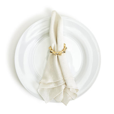 product image of Golden Bamboo Napkin Rings - Set of 4 543