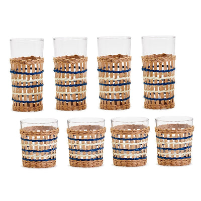 product image of Santorini Chic 24 Pc Hand Woven Lattice Drinking Glass By Twos Company Twos 53766 1 583