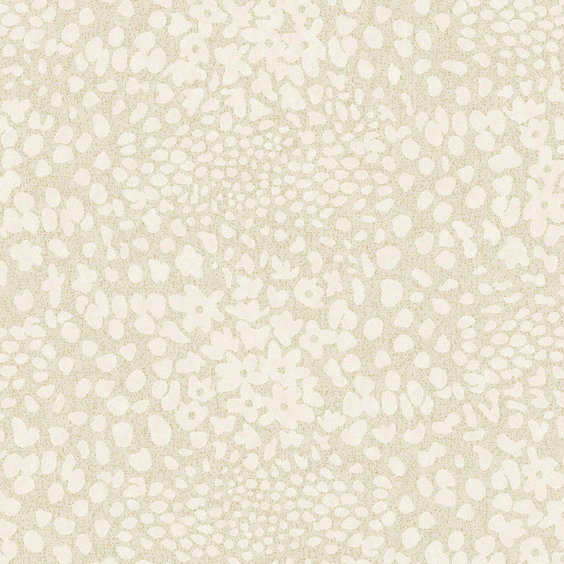 media image for Abstract Floral Wallpaper in Cream/Gold 235