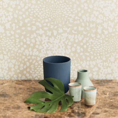 product image for Abstract Floral Wallpaper in Cream/Sand 94