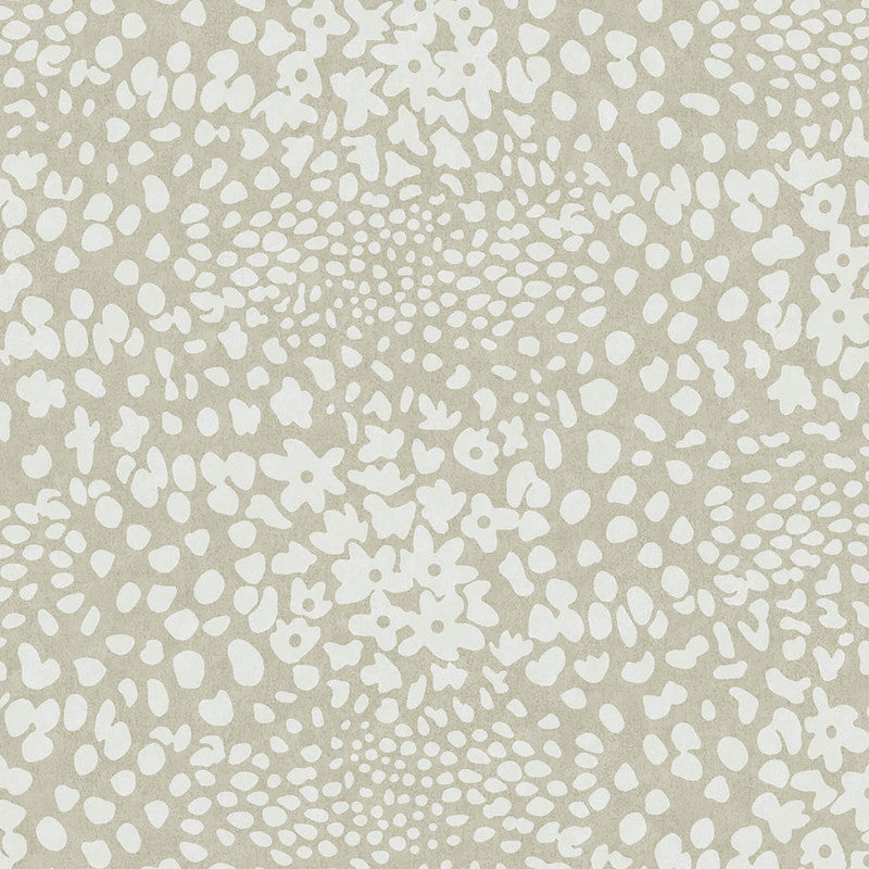 media image for Abstract Floral Wallpaper in Cream/Sand 291