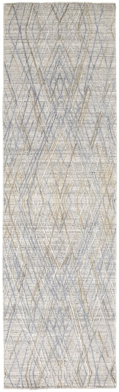 product image for Huntley Hand Woven Gray and Blue Rug by BD Fine Flatshot Image 1 54