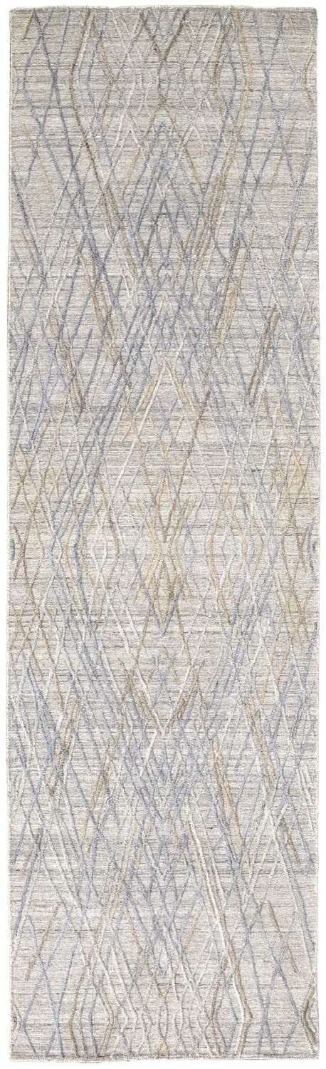 media image for Huntley Hand Woven Gray and Blue Rug by BD Fine Flatshot Image 1 233