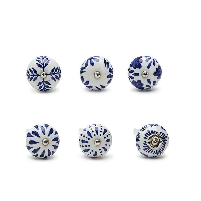 media image for Blue and White Hand-Painted Bottle Stopper 21