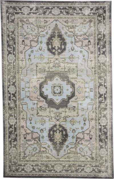 product image for Alessandria Gray and Blue Rug by BD Fine Flatshot Image 1 55