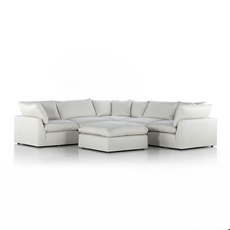 media image for Stevie 5-Piece Sectional Sofa w/ Ottoman in Various Colors Flatshot Image 1 243