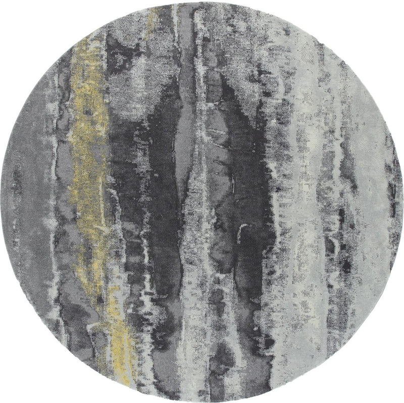 media image for Milania Cool Gray and Yellow Rug by BD Fine Flatshot Image 1 215
