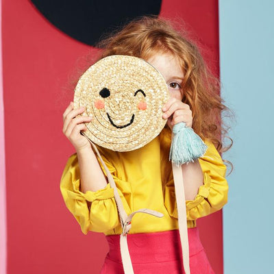 product image for emoji cross body straw bag by meri meri 2 91