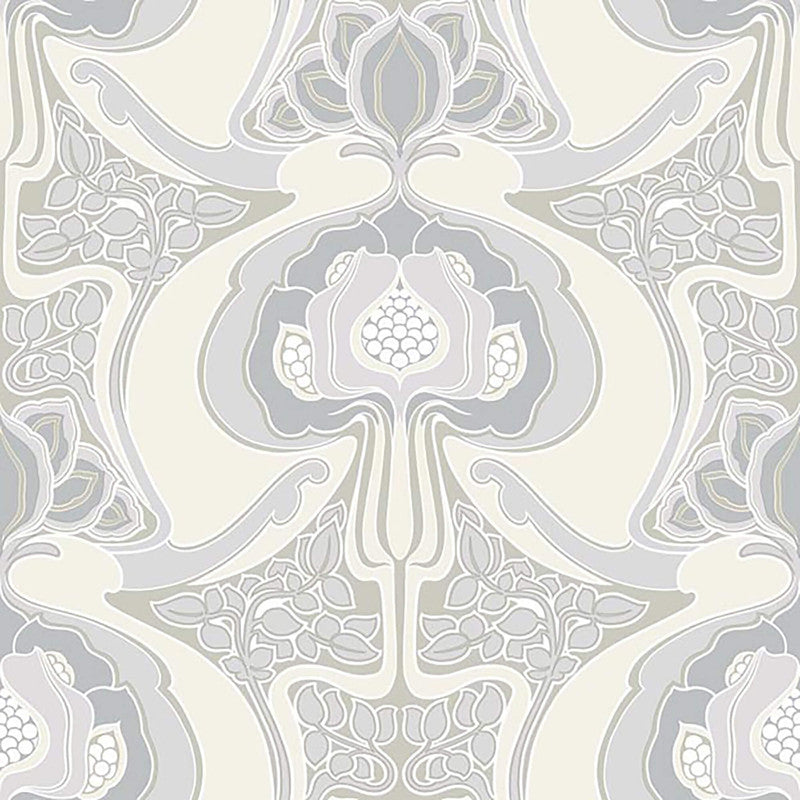 media image for Floral Modern Mirrored Wallpaper in Lavender/Blush 279