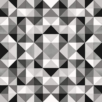 product image of Geometric Contemporary Edgy Wallpaper in Black/Grey 557