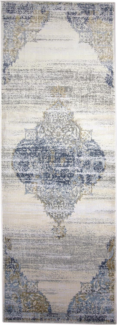 product image for Crowford Blue and Gold Rug by BD Fine Flatshot Image 1 92