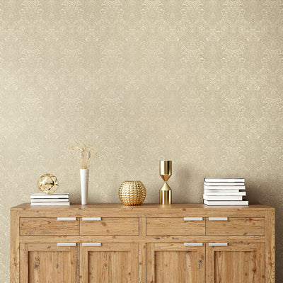 product image for Brocade Wallpaper in Cream 85