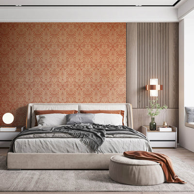 product image for Brocade Wallpaper in Old Red 21