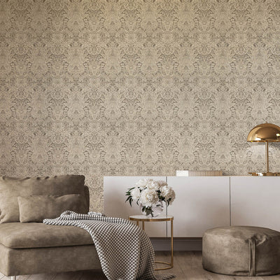 product image for Brocade Wallpaper in Brown 76