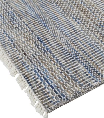 product image for Caldecott Hand Knotted Warm Gray and Bright Blue Rug by BD Fine Corner Image 1 61