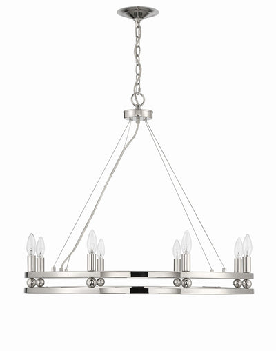product image of Ashland 8 Light Statement Nickel Chandelier By Lumanity 1 525