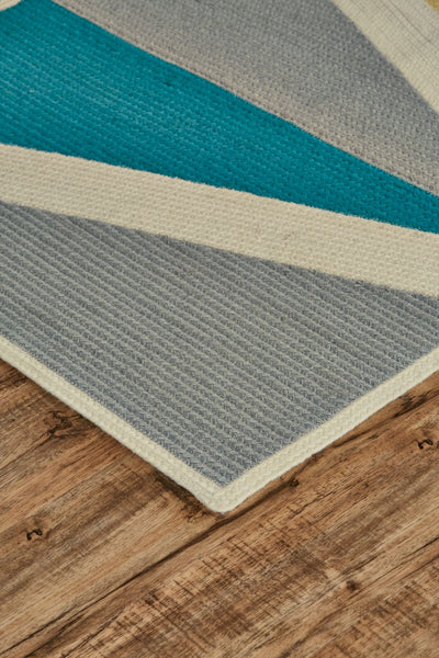 product image for Chole Machine Braided Blue and Yellow Rug by BD Fine Corner Image 1 63