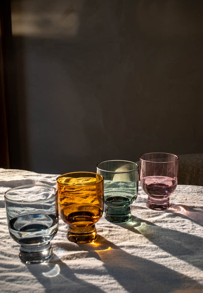 product image for 6 oz drinking glass 4 colors set of 4 5 79