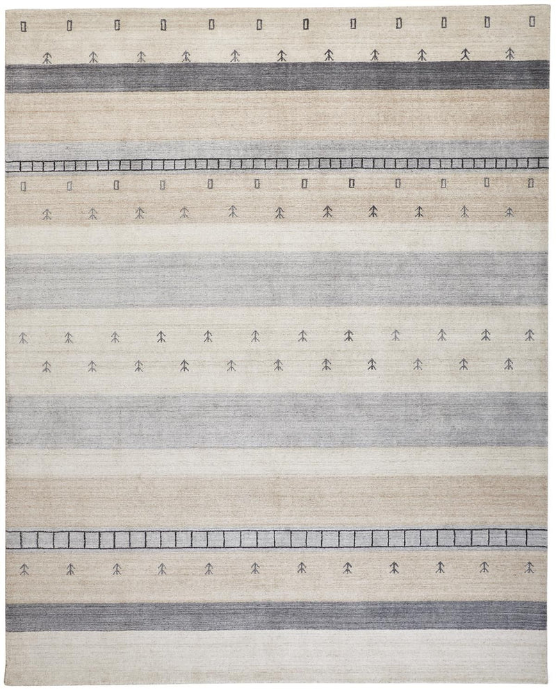 media image for Yurie Beige and Gray Rug by BD Fine Flatshot Image 1 260