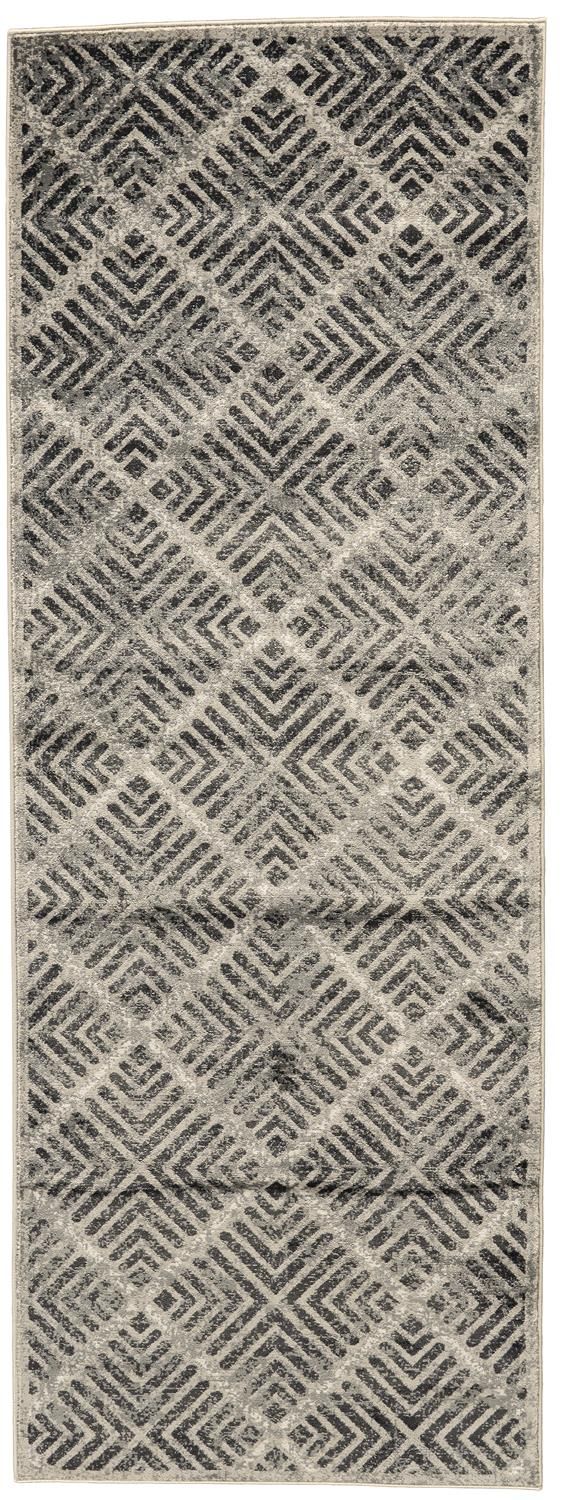 media image for Alessandria Gray and Ivory Rug by BD Fine Flatshot Image 1 286