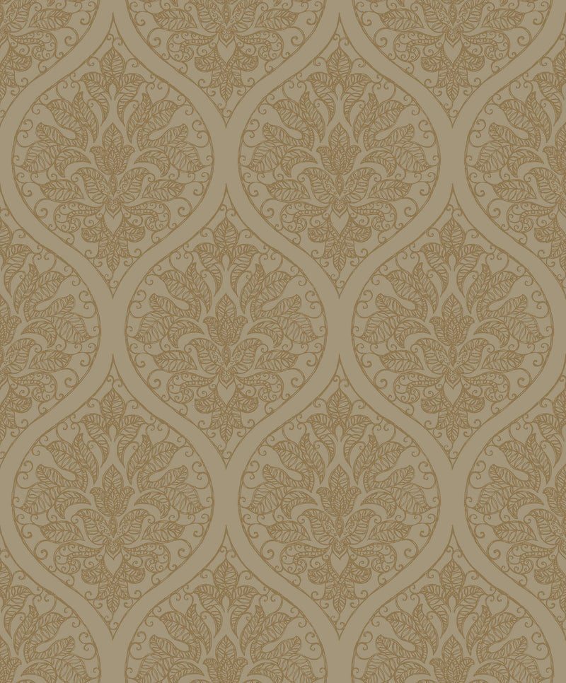 media image for Emporium Ogee Gold from the Emporium Collection by Galerie Wallcoverings 287