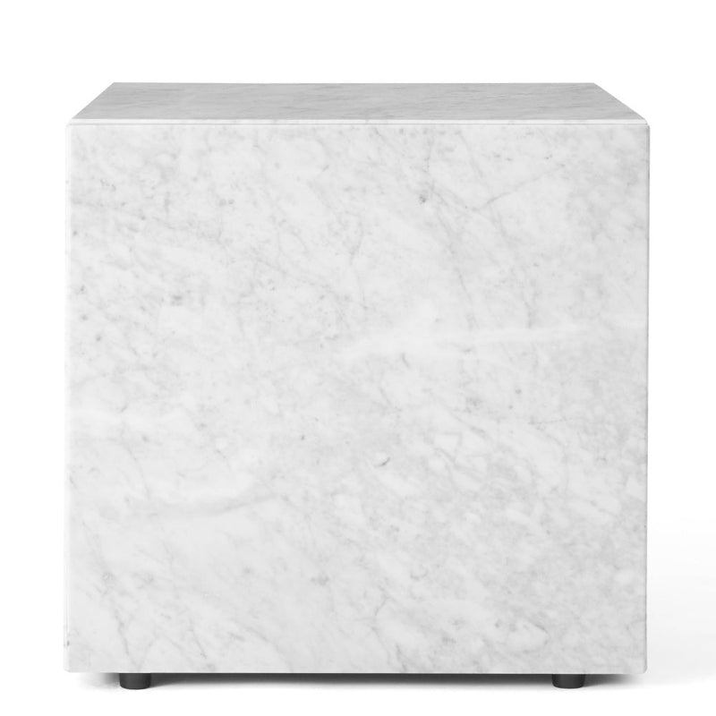 media image for Plinth Table Cubic in White Carrara Marble design by Menu 224