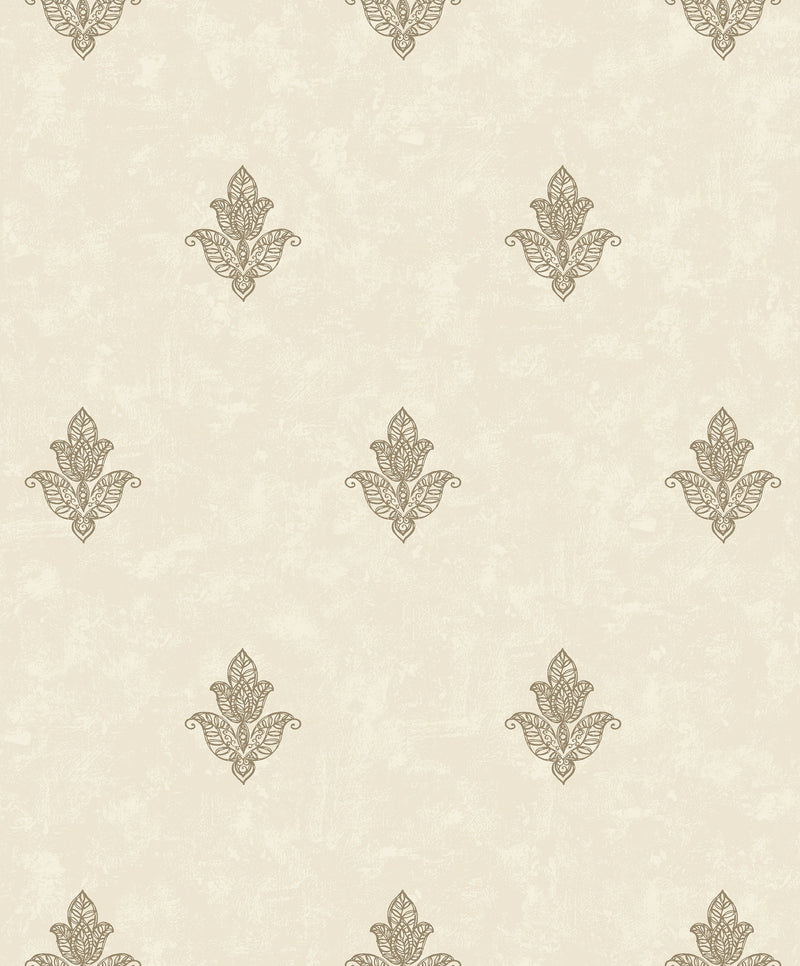 media image for Mehndi Motif Cream/Gold from the Emporium Collection by Galerie Wallcoverings 297