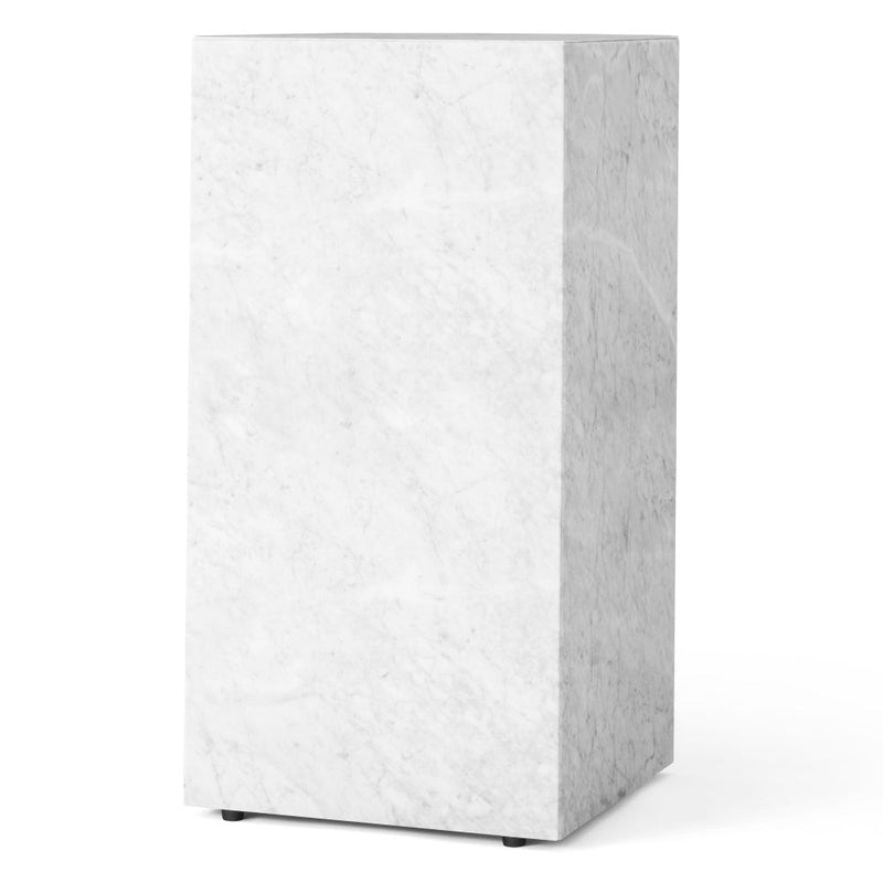 media image for Plinth Table Tall in White Carrara Marble design by Menu 252