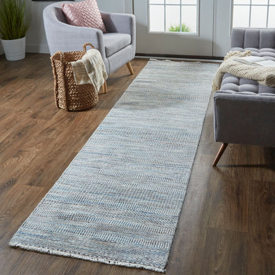 product image for Caldecott Hand Knotted Warm Gray and Bright Blue Rug by BD Fine Roomscene Image 1 22