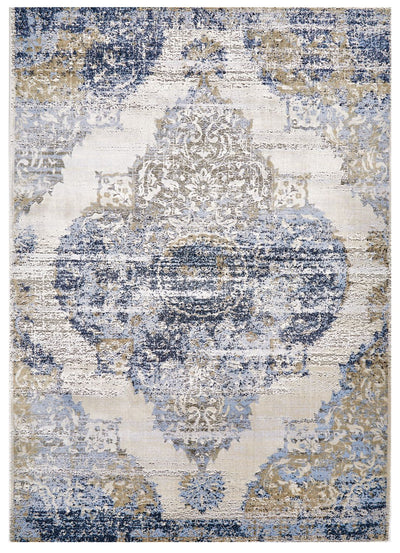 product image for Crowford Blue and Gold Rug by BD Fine Flatshot Image 1 28