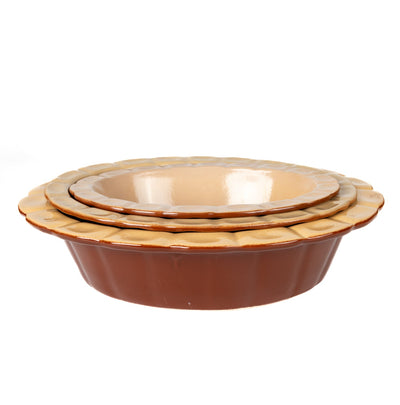 product image for Poterie Renault Oval Pie Dish Large- Brown-4 93