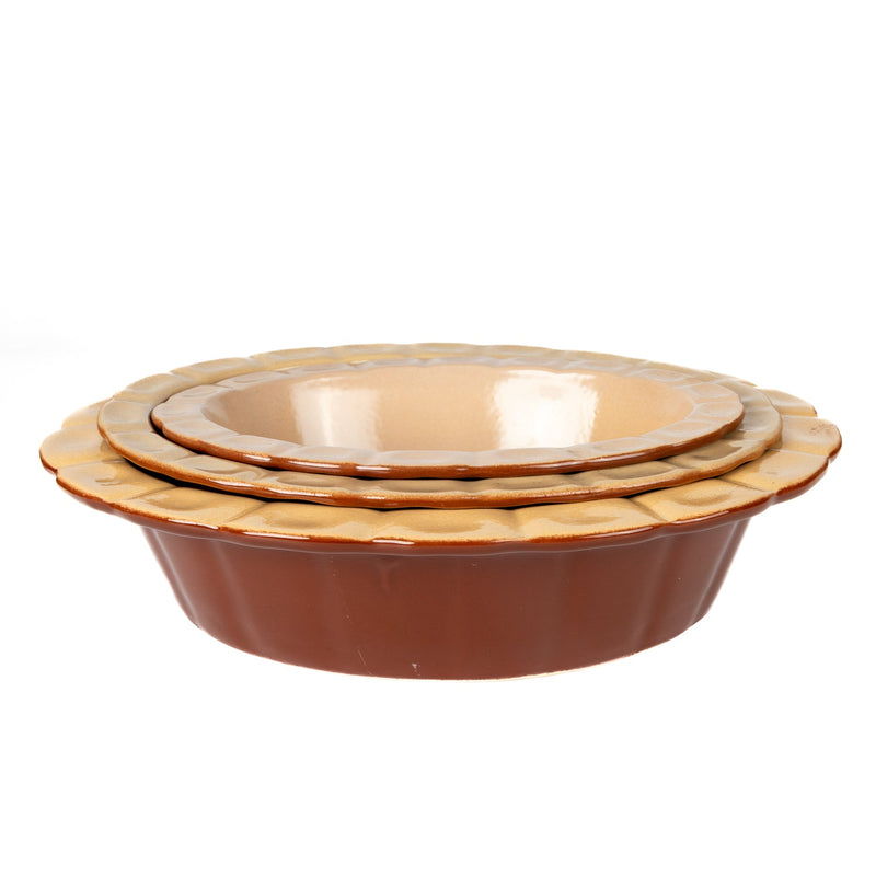 media image for Poterie Renault Oval Pie Dish Large- Brown-4 261