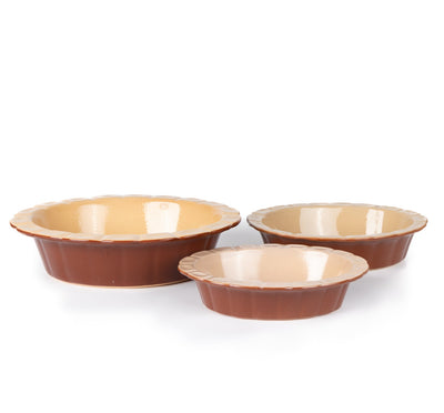 product image for Poterie Renault Oval Pie Dish Large- Brown-6 64
