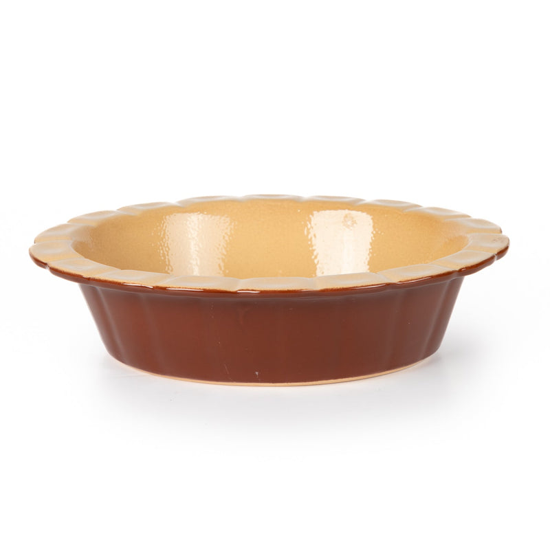 media image for Poterie Renault Oval Pie Dish Large- Brown-3 252