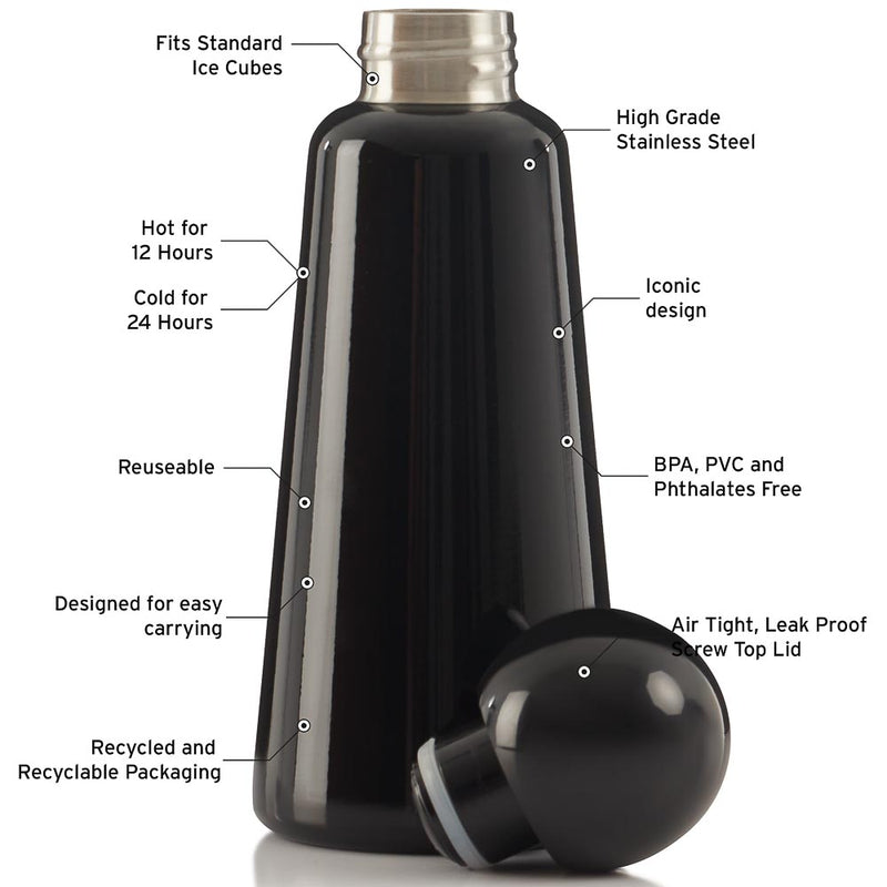 media image for Skittle Original Water Bottle Midnight Black - 3 250