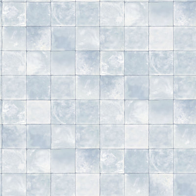 product image for Aqua Tile Wallpaper in Light Blue from the Evergreen Collection by Galerie Wallcoverings 9