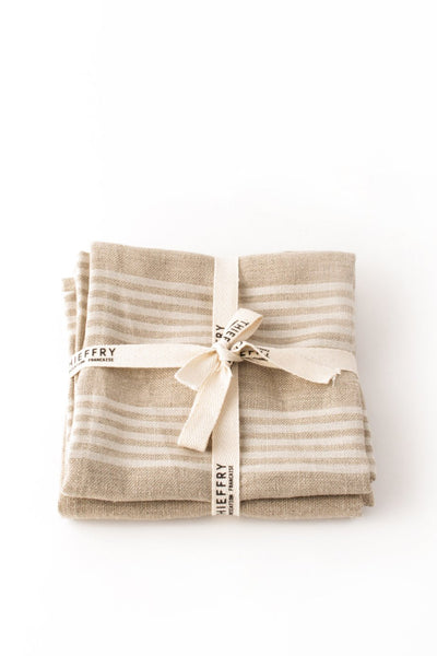 product image of thieffry set of two dish towels linen hardelot white natural 1 57