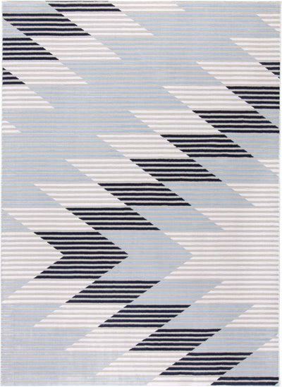 product image of Crowford Blue and White Rug by BD Fine Flatshot Image 1 587