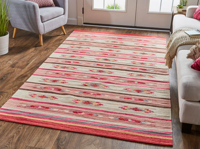 product image for Galvin Flatweave Red and Ivory Rug by BD Fine Roomscene Image 1 68