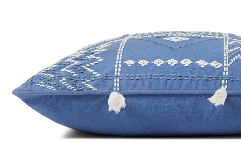 media image for Handcrafted Blue / Ivory Pillow Alternate Image 1 285